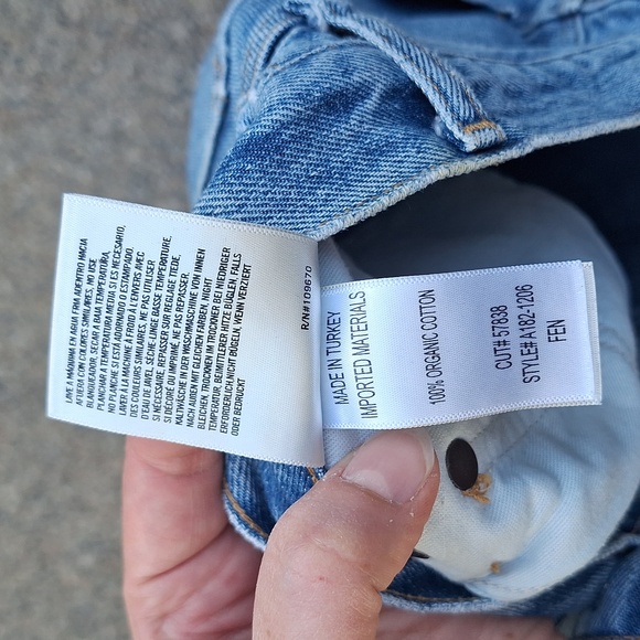 Agolde Fen High Rise distressed straight leg jeans size 25 - Picture 5 of 7